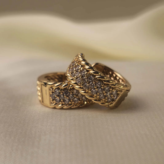 Golden Petal Earrings
